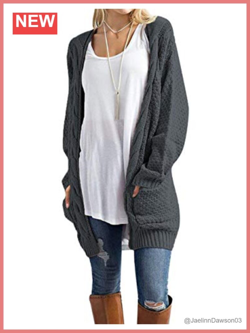 Long Open Front Cardigan Lightweight Knit Sweater